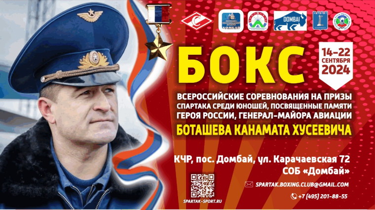 Всероссийские соревнования по боксу на призы «Спартака», посвященные памяти генерал-майора авиации, Героя России К.Х.Боташева. Всероссийские соревнования по боксу на призы «Спартака», посвященные памяти генерал-майора авиации, Героя России К.Х.Боташева.