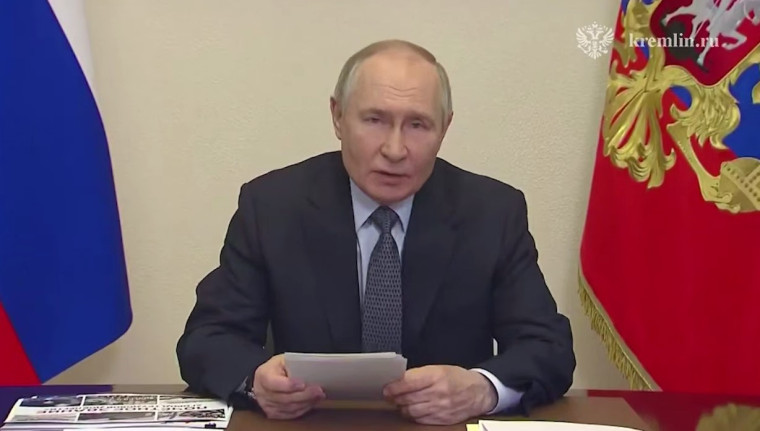 Президент РФ В. Путин проводит в режиме видеоконференции заседание Российского организационного комитета «Победа». Президент РФ В. Путин проводит в режиме видеоконференции заседание Российского организационного комитета «Победа».