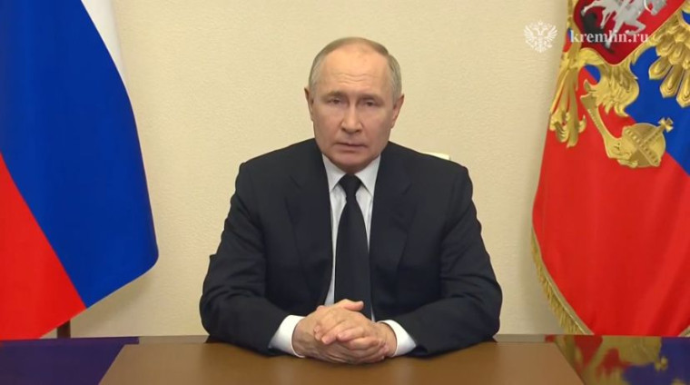 Владимир Путин обратился к россиянам в связи с трагедией в Подмосковье и объявил 24 марта днем общенационального траура. Владимир Путин обратился к россиянам в связи с трагедией в Подмосковье и объявил 24 марта днем общенационального траура.